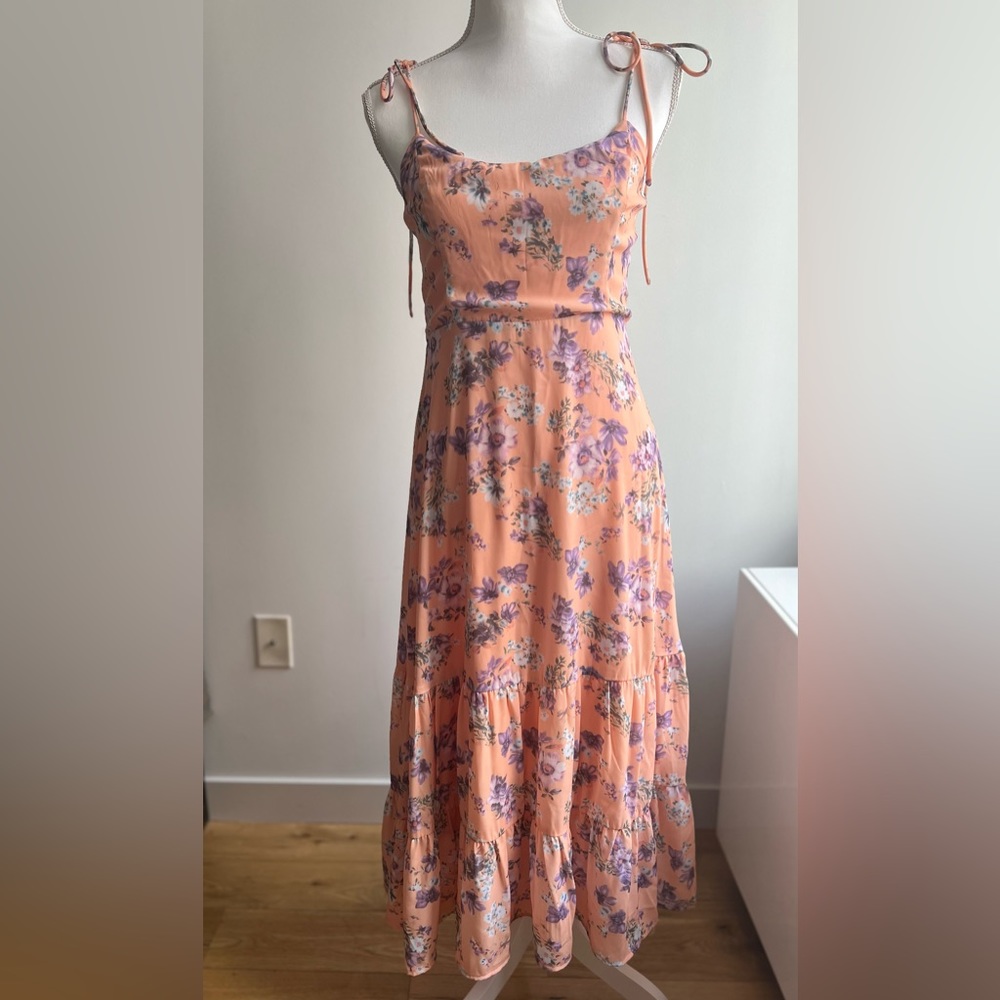 Lulu’s Smocked, Tiered Midi Dress
